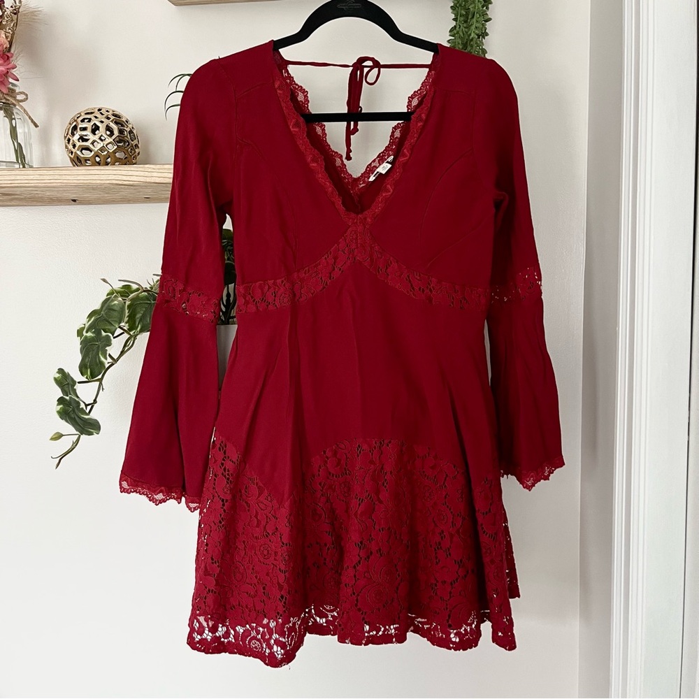 Francesca’s Flare Sleeve Mini Dress